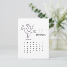 December Cactus 2024 Kalender Kaart