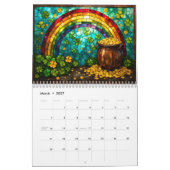 December Christmas Tree Stained Glass AI-generated Kalender (Mar 2027)