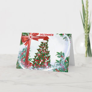 December Christmas Wenskaart Kaart