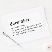 December Definitie Verjaardag Rechthoekige Sticker (Envelop)