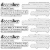 December Definitie Verjaardag Sticker (Voorkant)