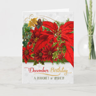 December - Donderdag - Poinsettias voor Christmast Kaart
