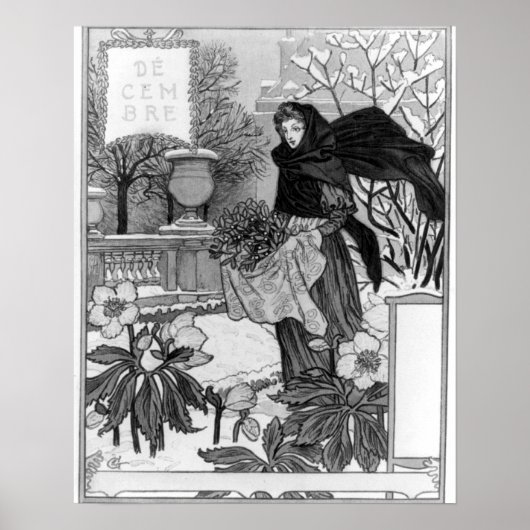 december - Eugene Grasset - 1895 Poster (Voorkant)