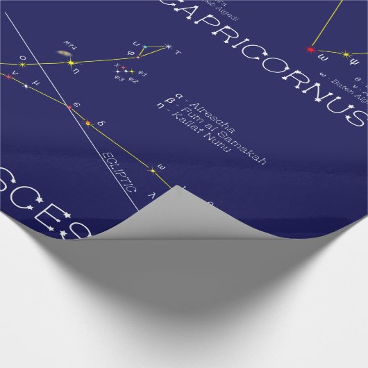 December - februari Sterrenbeelden Cadeaupapier (Hoek)