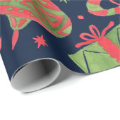 December - feestdag afdrukken cadeaupapier (Rol Hoek)