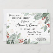 December feestdag huwelijksrepetitie kaart (Voorkant)