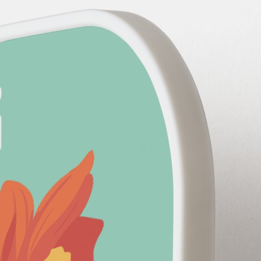 December Geboorte Bloem Aangepaste Naam Pickleball Paddle (Links Detail)