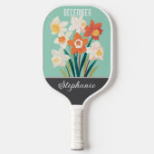 December Geboorte Bloem Aangepaste Naam Pickleball Paddle (Voorkant)