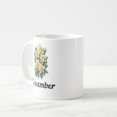 December Geboorte Bloem Mok, Verjaardag Bloem Mok (Voorkant links)