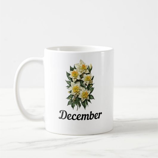December Geboorte Bloem Mok, Verjaardag Bloem Mok (Links)