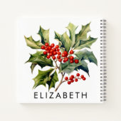 December Geboorte Maand Bloem Aangepaste Gift Voor Notitieboek (Achterkant)