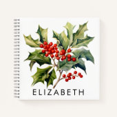 December Geboorte Maand Bloem Aangepaste Gift Voor Notitieboek (Voorkant)