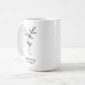 December Geboorte Maand Bloem Monogram Koffiemok (Voorkant links)