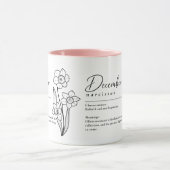 December Geboorte Maand Bloem Narcissus Minimalist Mok (Midden)