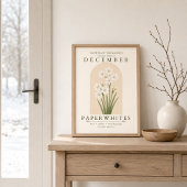 December Geboortebloem Paperwhites Poster