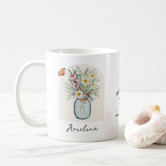 December Geboortemaand Bloem Mok (Met donut)