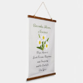 December Geboortemaand Bloem Narcissus Elegant Hangend Wandkleed (Gebogen)