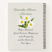 December Geboortemaand Bloem Narcissus Elegant Notitieboek (Achterkant)