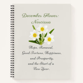 December Geboortemaand Bloem Narcissus Elegant Notitieboek