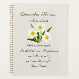 December Geboortemaand Bloem Narcissus Elegant Planner