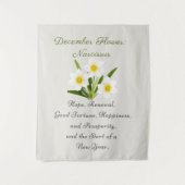 December Geboortemaand Bloem Narcissus Elegant Wandkleed (Voorkant)