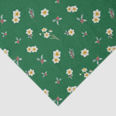 December Geboortemaand Bloemen Narcissus Holly Tissuepapier (Detail)