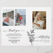 December Geboortemaand Bloemenbegrafenisprogramma Flyer (Voorkant)