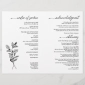 December Geboortemaand Bloemenbegrafenisprogramma Flyer (Achterkant)