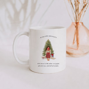 December Geboortemaand Meisje   Monogram  Koffiemok