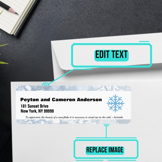 December - Gepersonaliseerd terugkeeradres Etiket