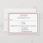 December Holiday Wedding RSVP Reactie met Menu (Voorkant)