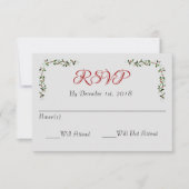 December Holiday Wedding RSVP Reactie of reactie (Voorkant)