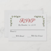December Holiday Wedding RSVP Reactie of reactie (Voorkant / Achterkant)