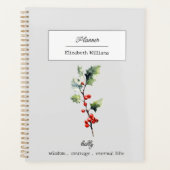 DECEMBER HOLLY BIRTH FLOWER GEPERSONALISEERD PLANNER (Voorkant)