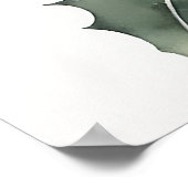 December Holly Geboorte Bloem Poster (Hoek)