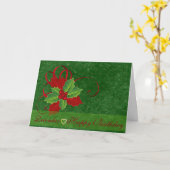 December Holly Taal van Bloemen Verjaardag Kaart (Gele Bloem)