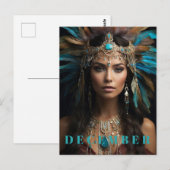 *~* DECEMBER Hoofdadres Turquoise Zircon AP53 Briefkaart (Voorkant / Achterkant)