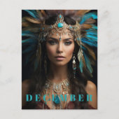 *~* DECEMBER Hoofdadres Turquoise Zircon AP53 Briefkaart (Voorkant)