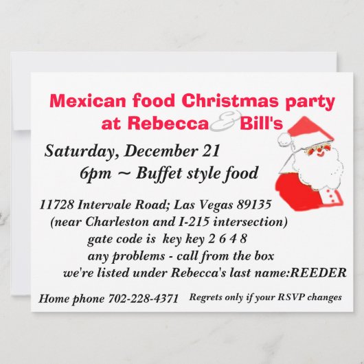 December-huwelijk in Las Vegas Kaart (Achterkant)