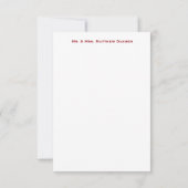 December Huwelijksfeest Dankjewel Plat Fotokaart Bedankkaart (Achterkant)