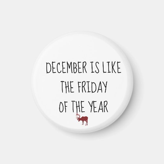 December is als de VRIJDAG van de Douane van het J Magneet (Voorkant)