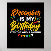 December is mijn verjaardag de hele maand december poster (Voorkant)