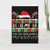December Is My Birthday Month Yes The Whole Month Kaart (Voorkant)