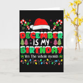 December Is My Birthday Month Yes The Whole Month  Kaart (Gele Bloem)