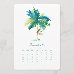 December - kalender-kaartpalm menu