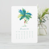 December - kalender-kaartpalm menu (Staand voorkant)
