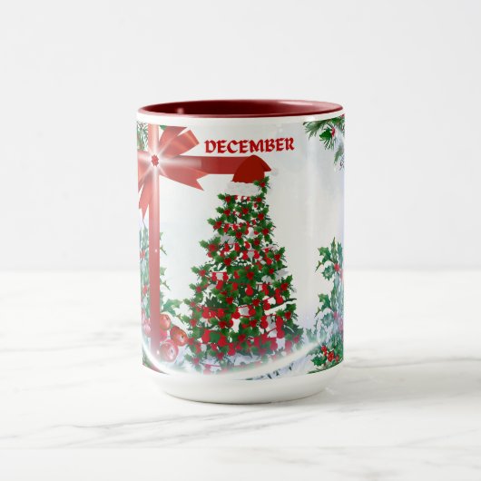 December Kerst Koffie Mok (Midden)