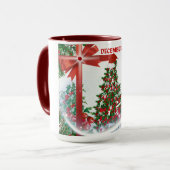 December Kerst Koffie Mok (Voorkant links)
