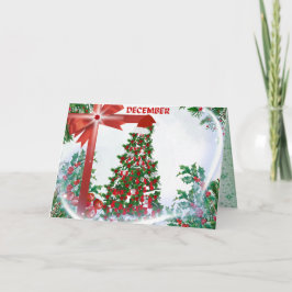 December kerst wenskaart kaart