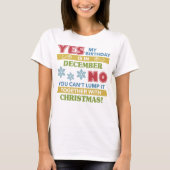 December kerstdag Humor T-shirt (Voorkant)